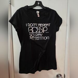 Ransom Black Short-Sleeve Graphic Tee with Metallic Slogan